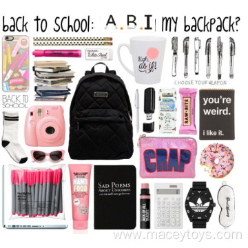 back to school bag stationery set